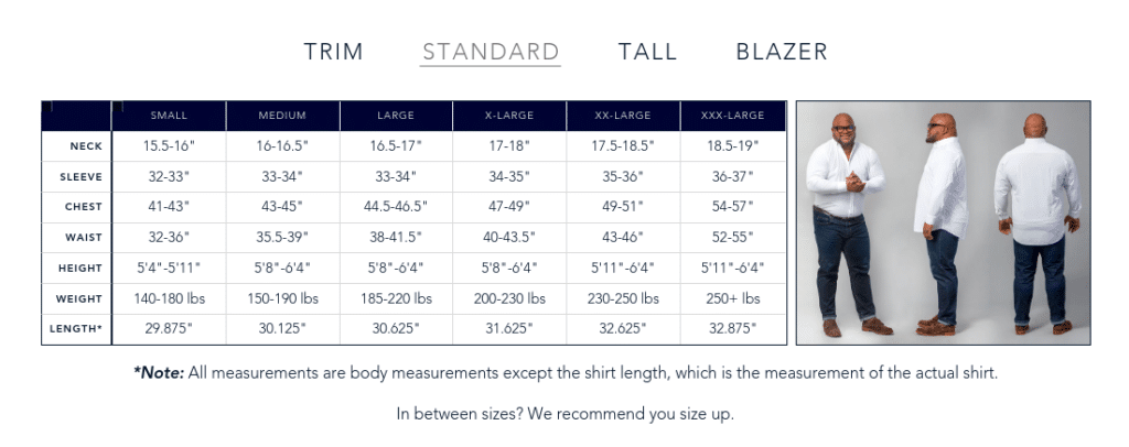 Mizzen And Main Size Chart